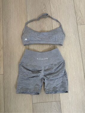 Alphalete Heather Grey Pump Set